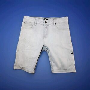DC Shoes Mens Straight Fit Light Gray Denim Skate Shorts Size 30